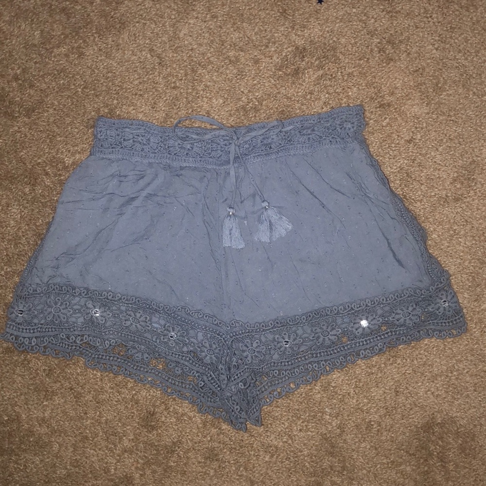 Blue fabric shorts from American Eagle
